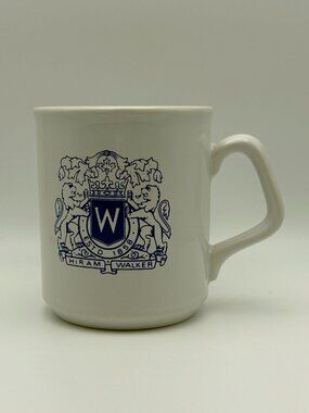 Vintage Hiram Walker Est. 1858 Made in England Coffee Mug White (SKU: 010MG)